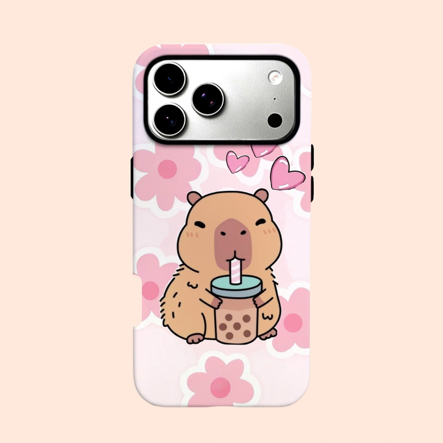 Carcasa Capibara BubbleTea para iPhone