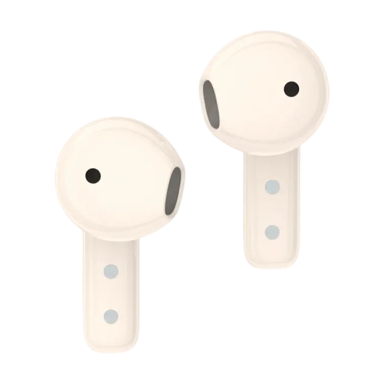 TWS Earbud beige - diseño compacto