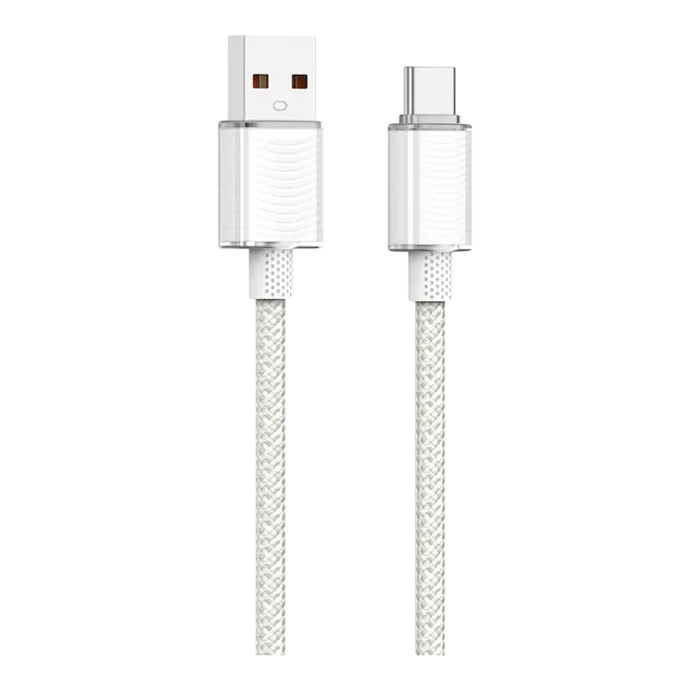 Vista frontal del cable certificado con entrada USB - C para iPhone