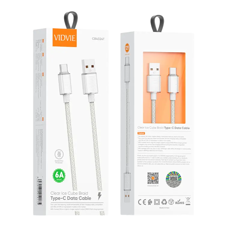Empaque del cable USB-C certificado - detalles de rendimiento y uso