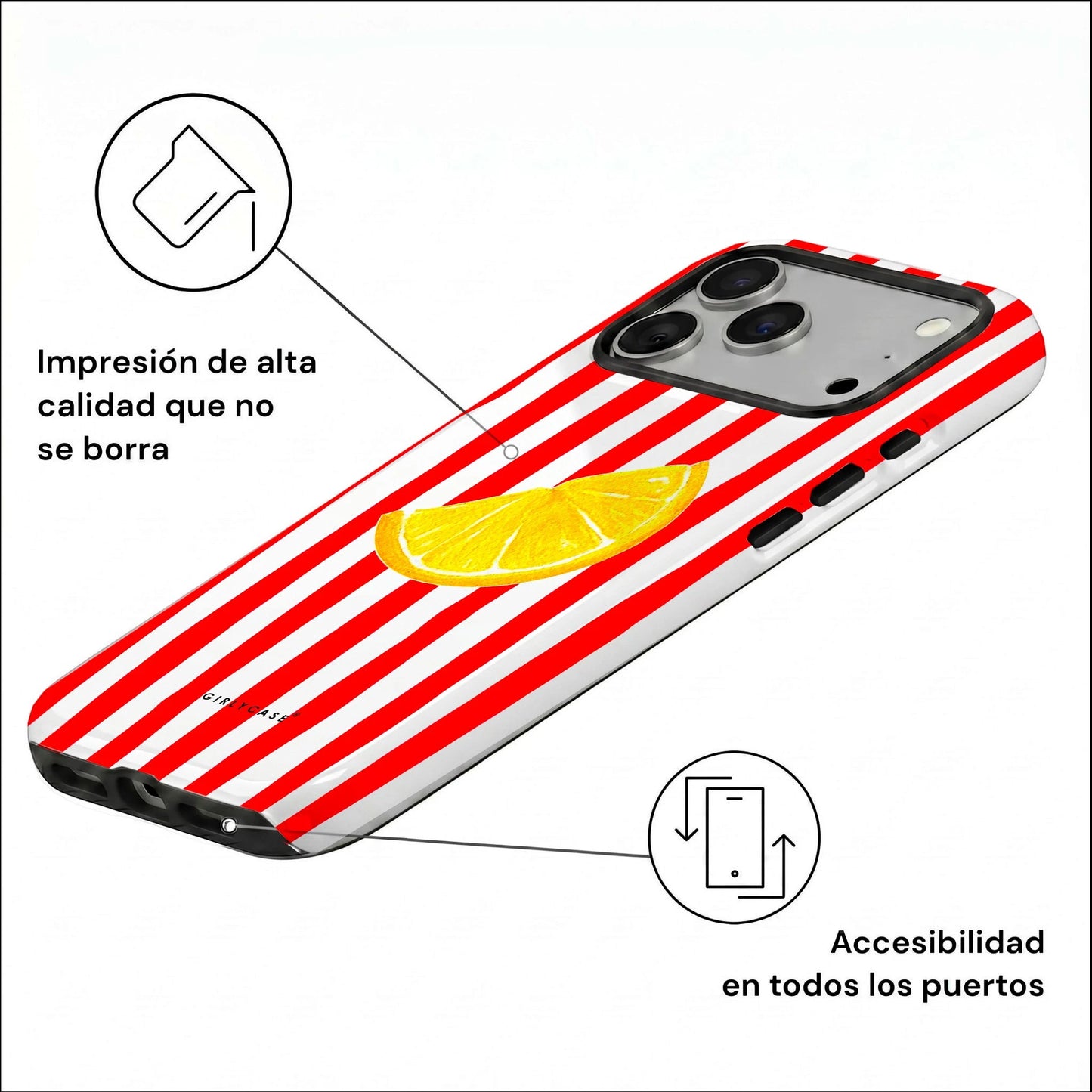 Carcasa Two Protect para iPhone - Lemon Splash