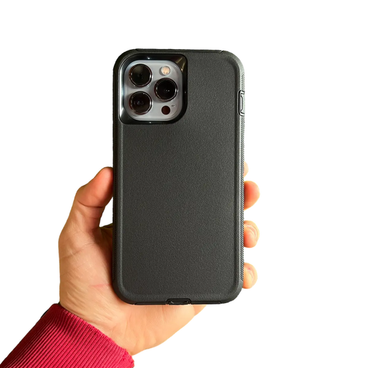 Funda antishock en vista trasera con calce robusto para iPhone