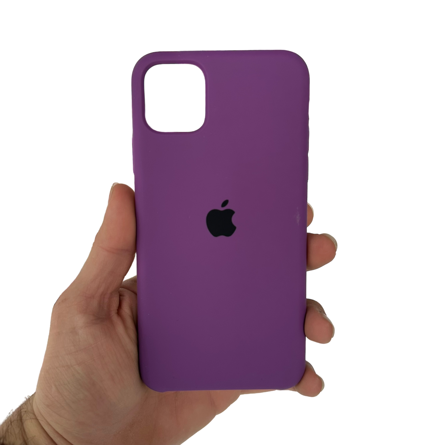 Carcasa de silicona premium morado oscuro para iPhone 11