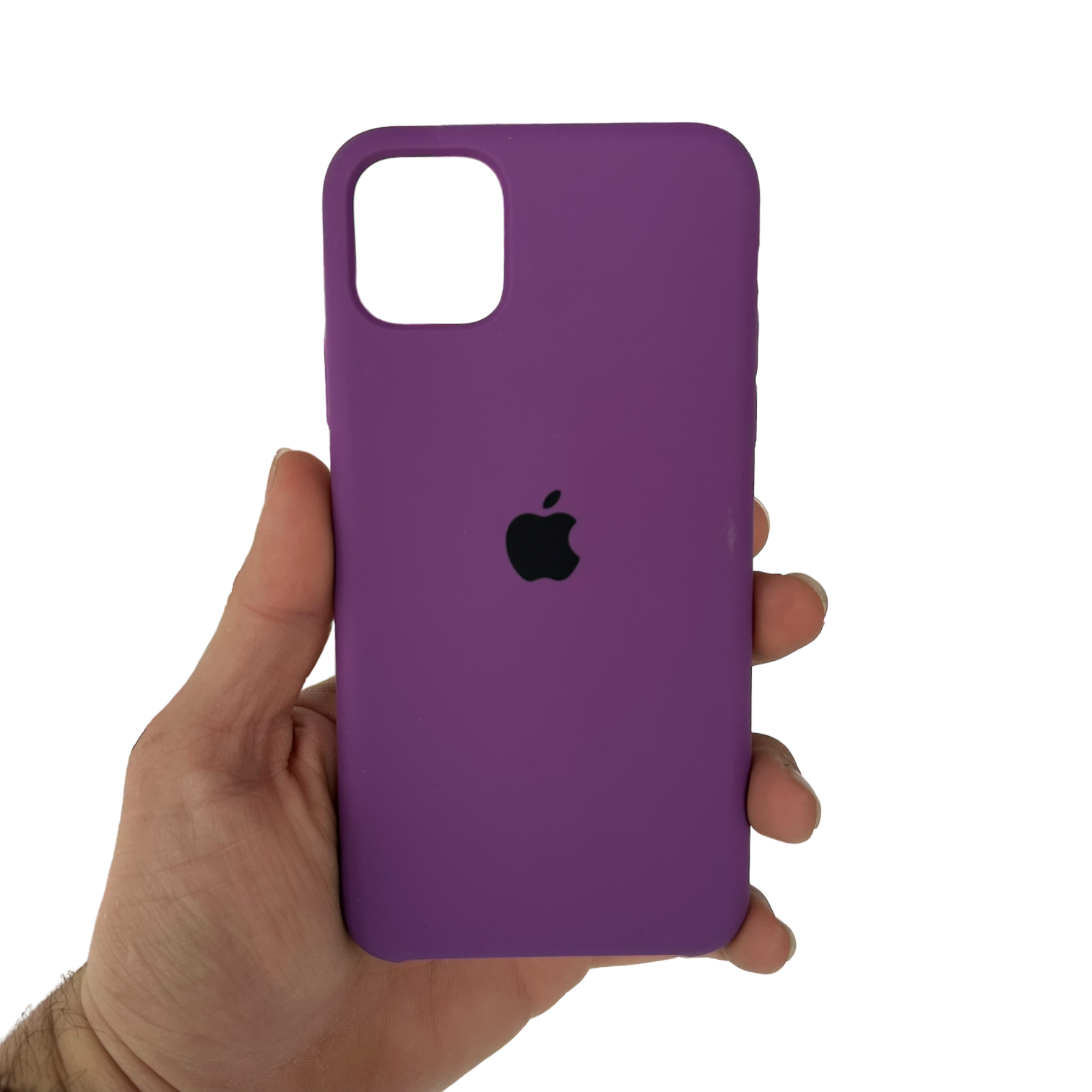 Carcasa de silicona premium morado oscuro para iPhone 11