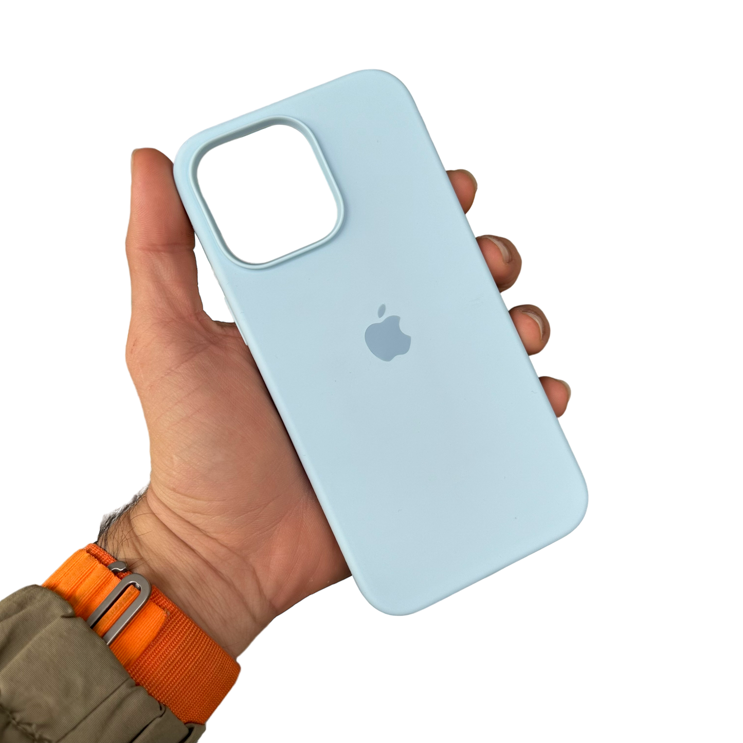 Carcasa de Silicona Premium para iPhone - Azul Claro