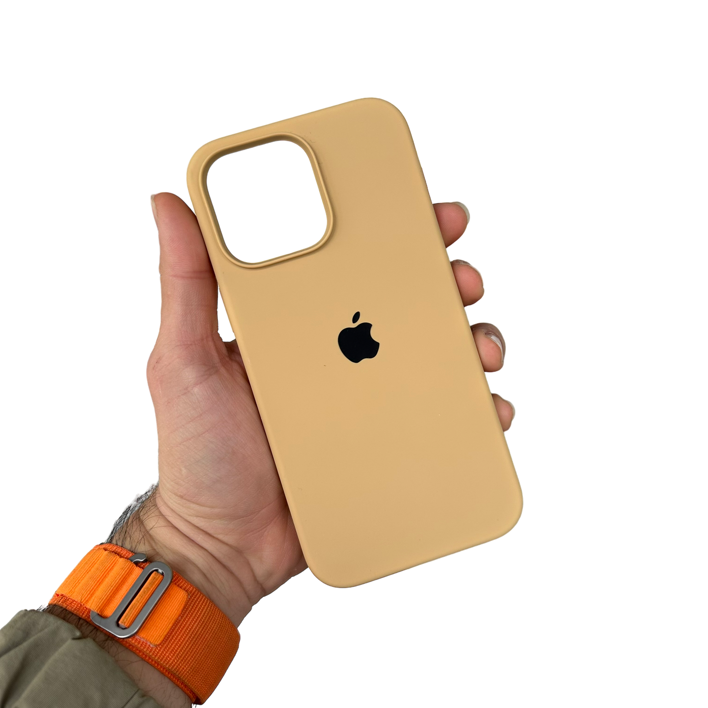 Carcasa de Silicona Premium para iPhone - Caramelo