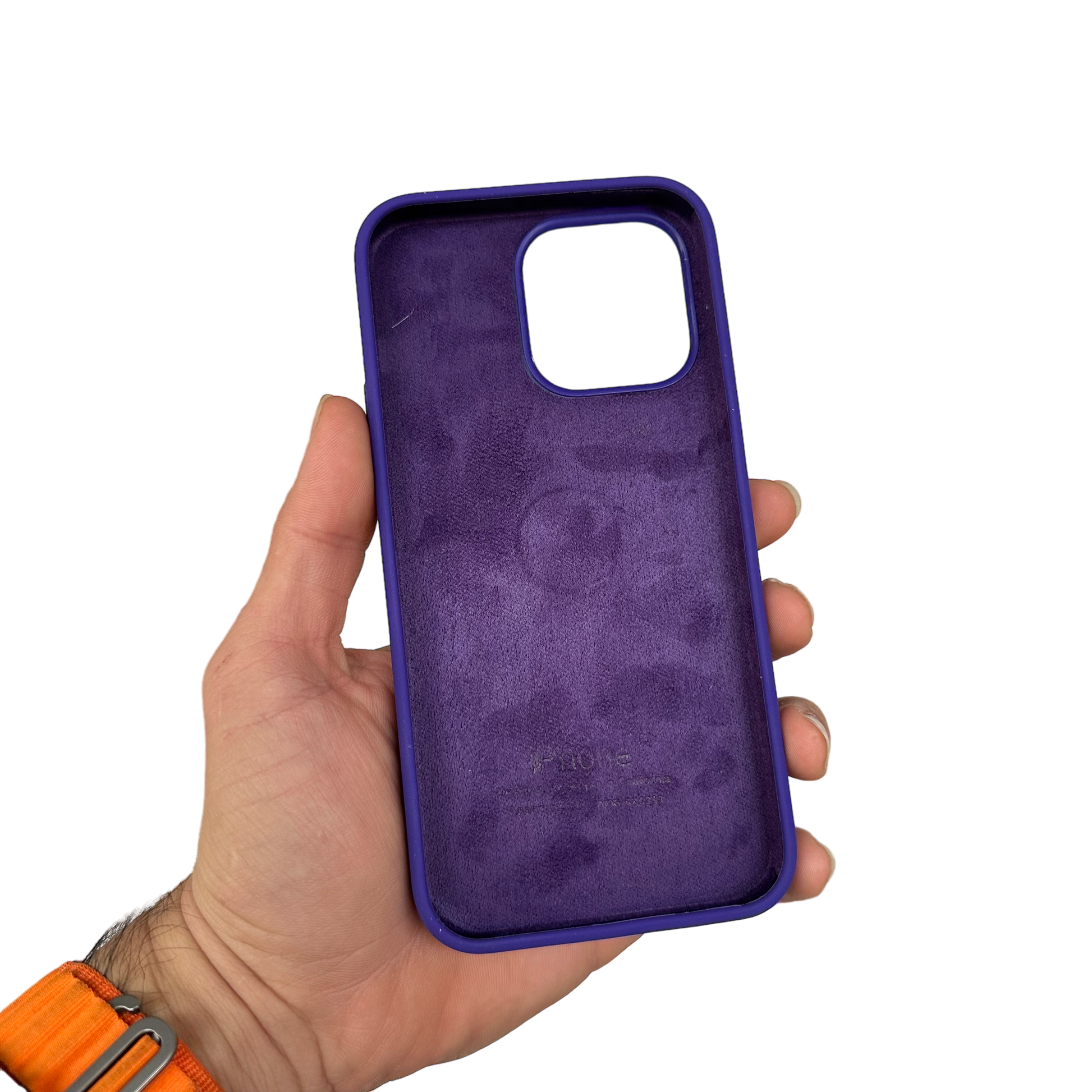 Carcasa interna de silicona premium en color morado - interior de terciopelo