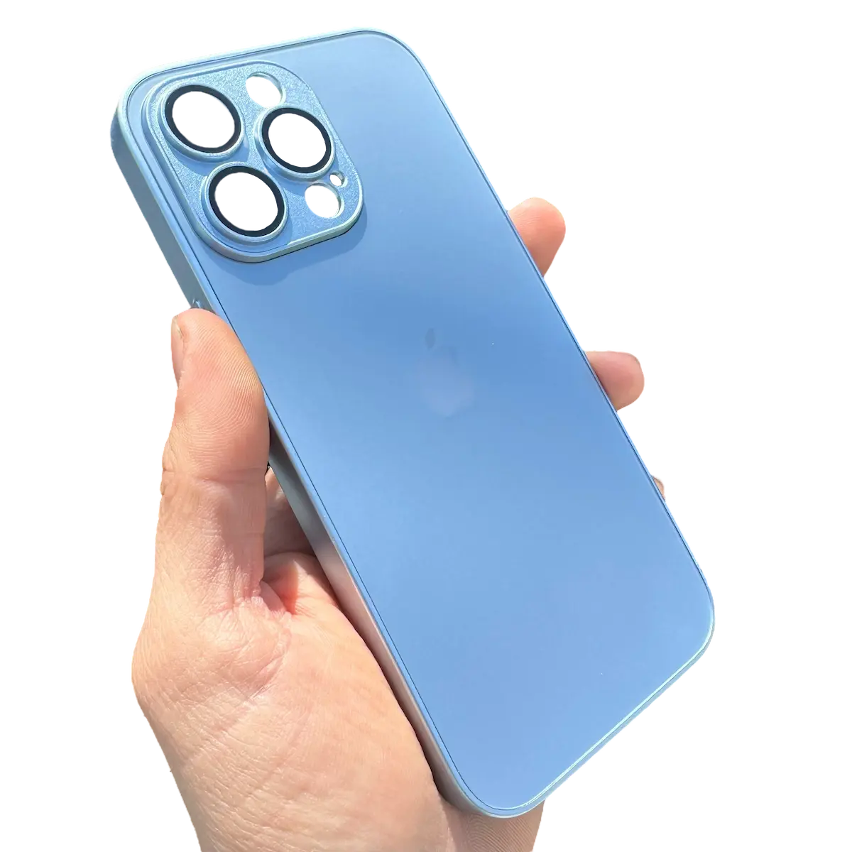 Carcasa Slim Glass con MagSafe: Azul Sierra