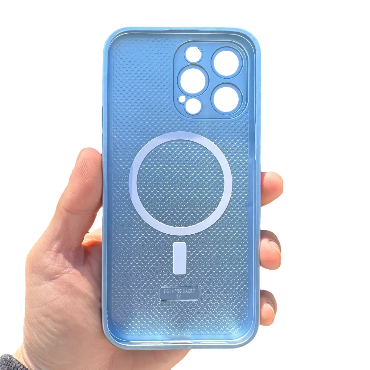 Carcasa Slim Glass con MagSafe: Azul Sierra