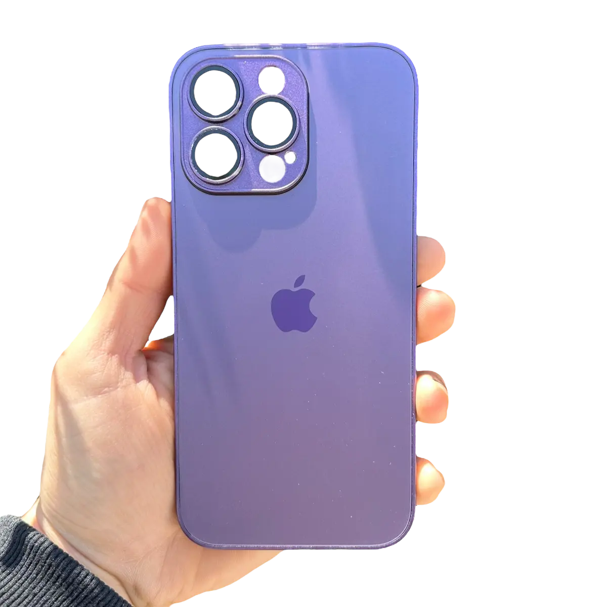 Carcasa Slim Glass con MagSafe: Morado Oscuro