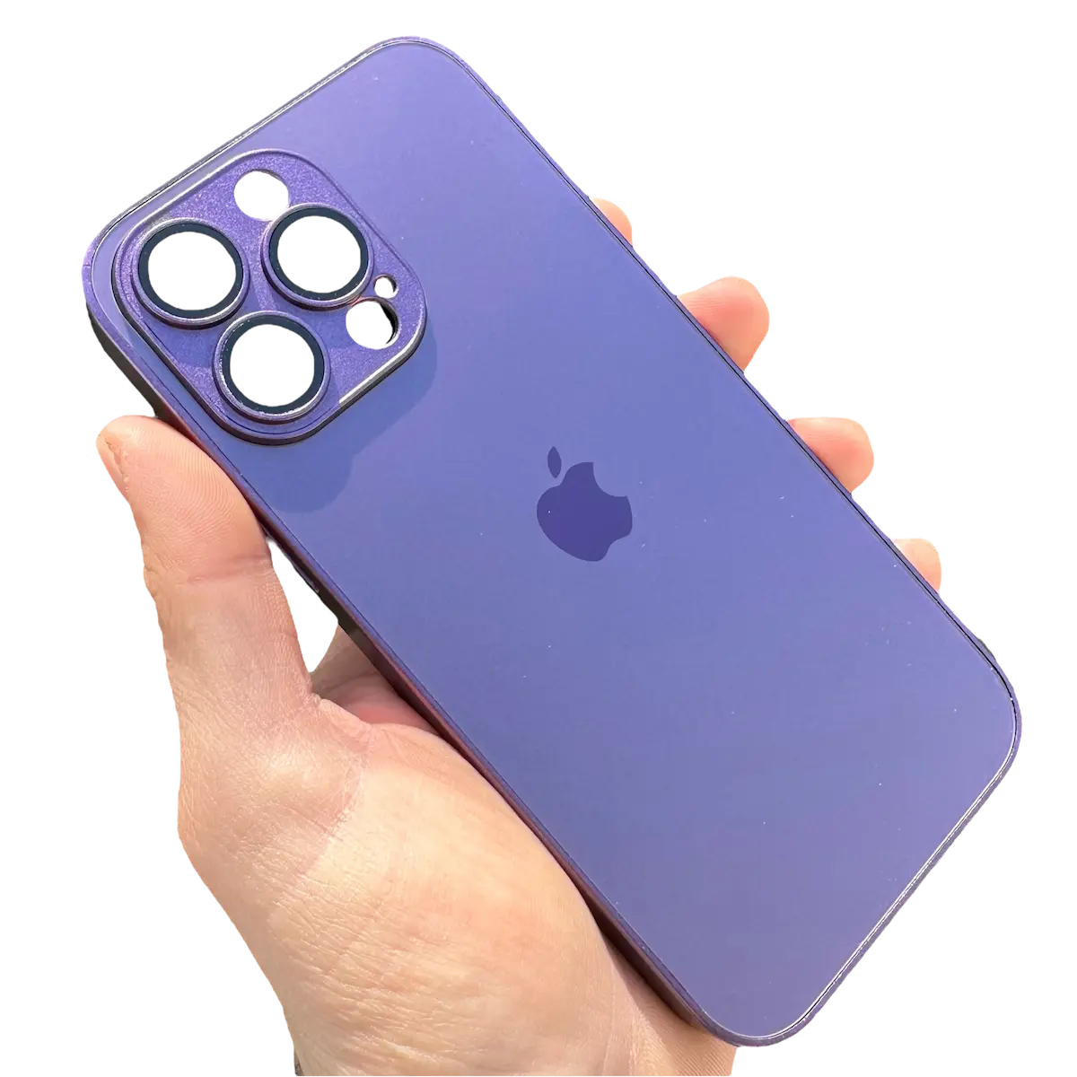 Carcasa Slim Glass con MagSafe: Morado Oscuro