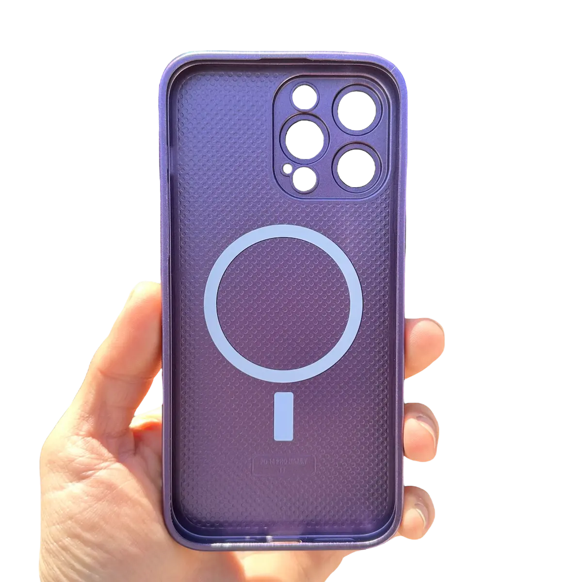 Carcasa Slim Glass con MagSafe: Morado Oscuro
