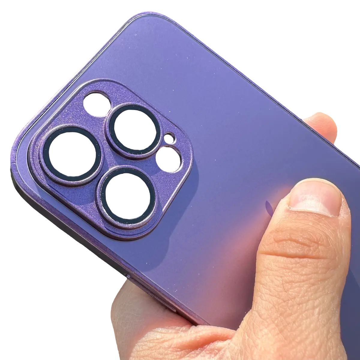 Carcasa Slim Glass con MagSafe: Morado Oscuro