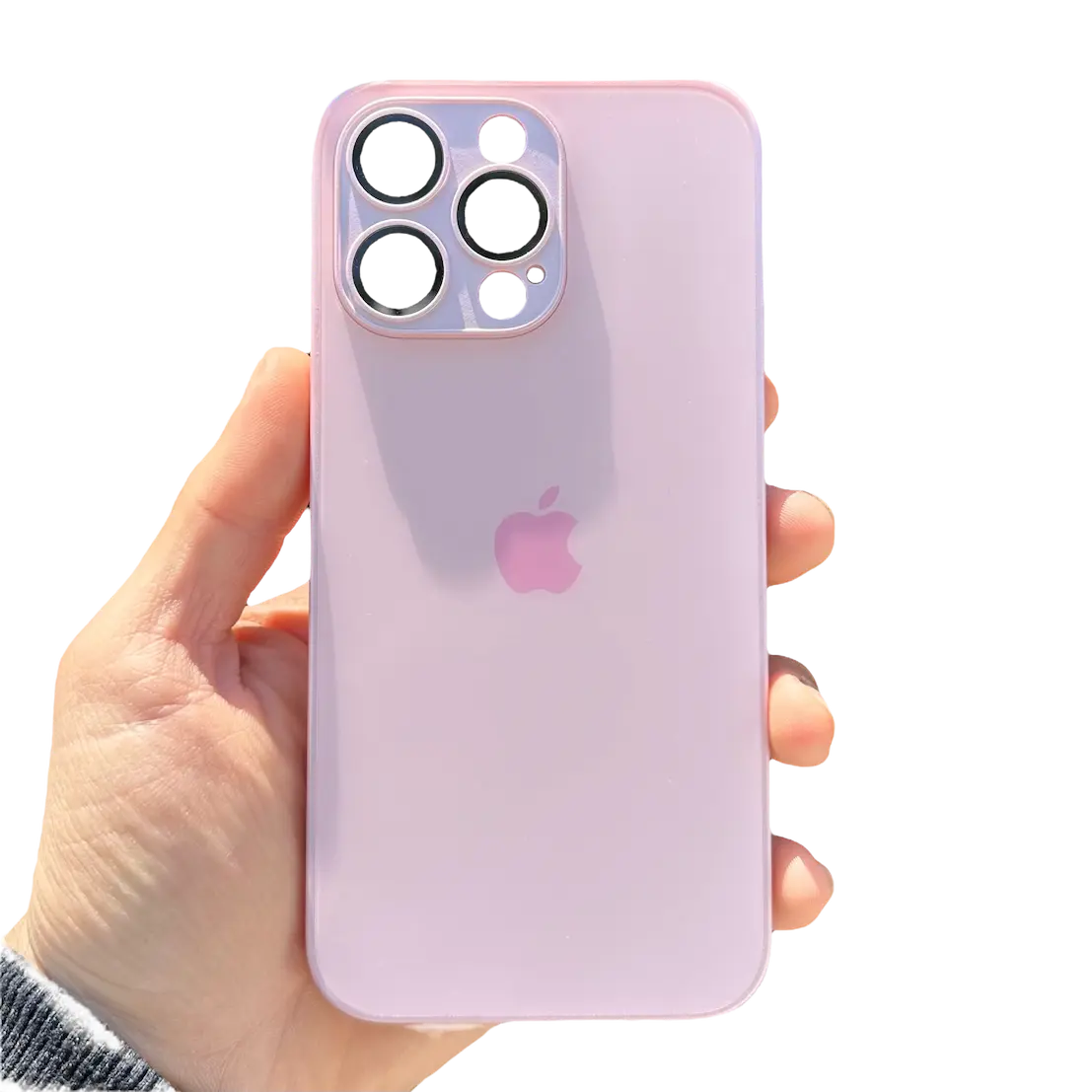 Carcasa Slim Glass con MagSafe: Rosa Claro