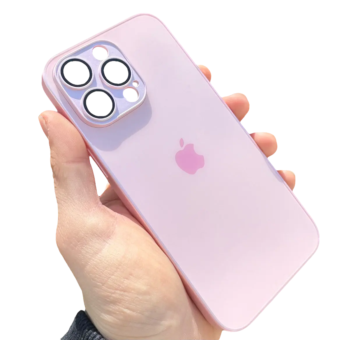 Carcasa Slim Glass con MagSafe: Rosa Claro