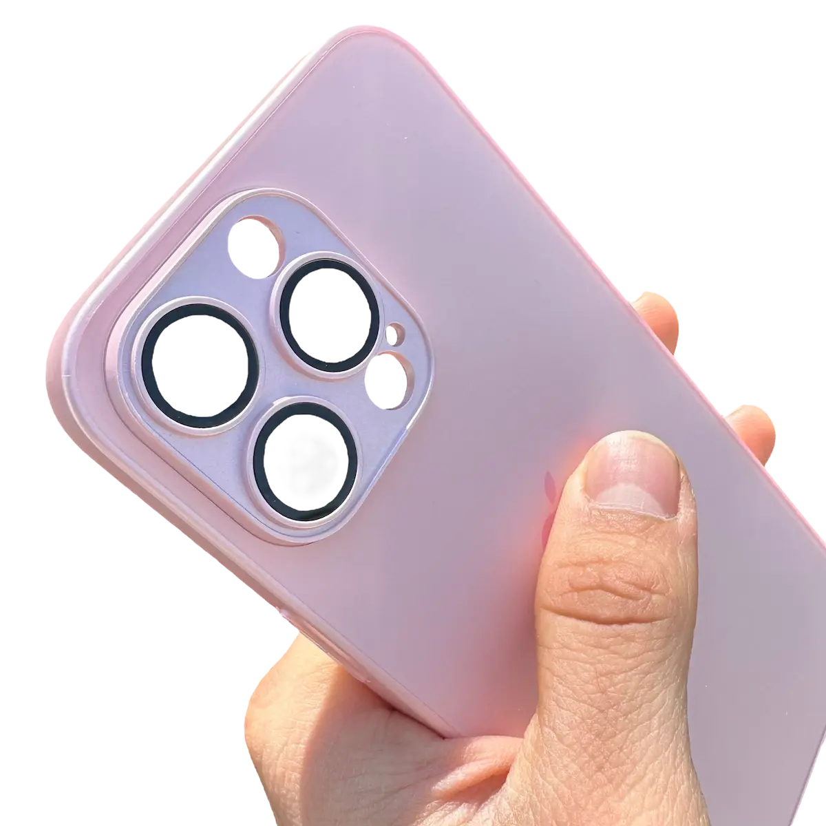Carcasa Slim Glass con MagSafe: Rosa Claro