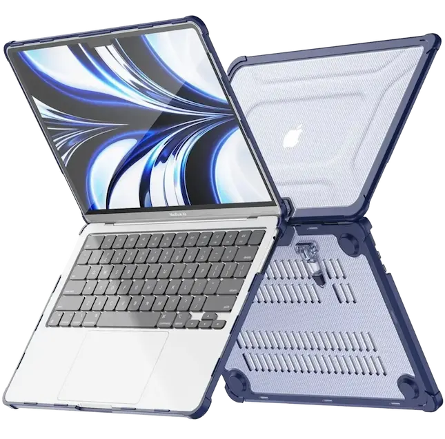 Case Clear antigolpes para Mac - color azul oscuro - Calce ideal en Mac