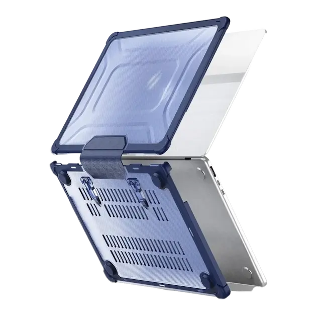 Funda Clear Súper Resistente para Mac - foto trasera en simulación de calce en Mac