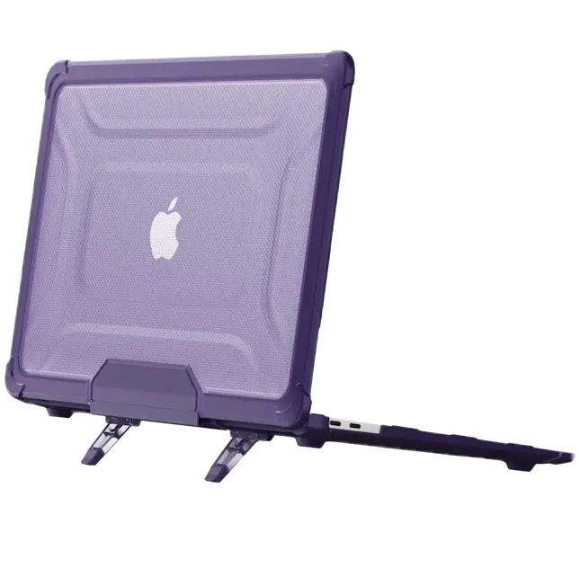 Case antigolpes para Macbook - foto trasera puesta en dispositivo