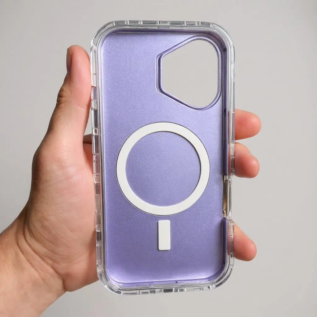 Case MagSafe para iPhone 16 en color lila - Resistente