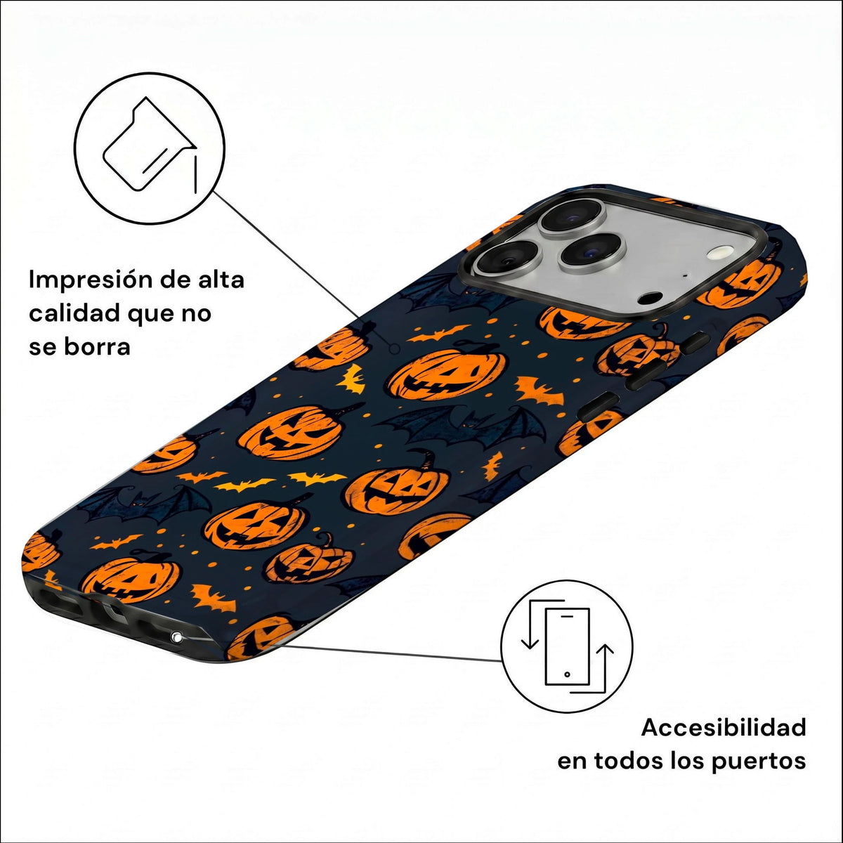 Carcasa de Halloween para iPhone - Calabazas de Medianoche