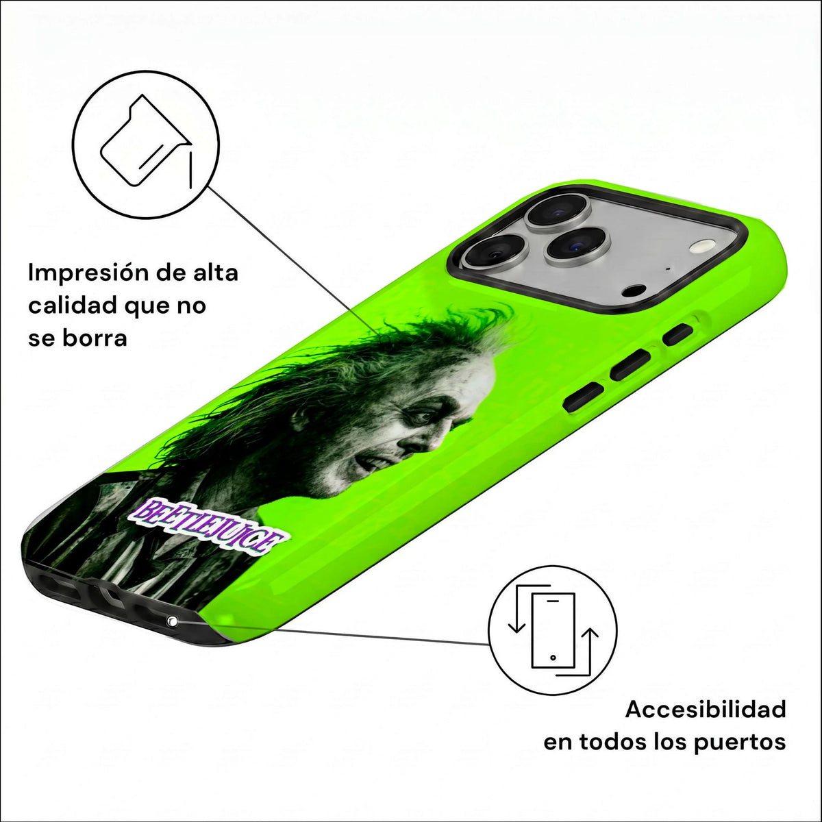Carcasa de Halloween para iPhone - Clásico Beetlejuice