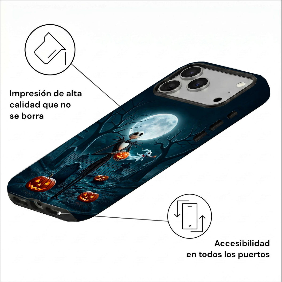 Carcasa de Halloween para iPhone - Jack Skellington