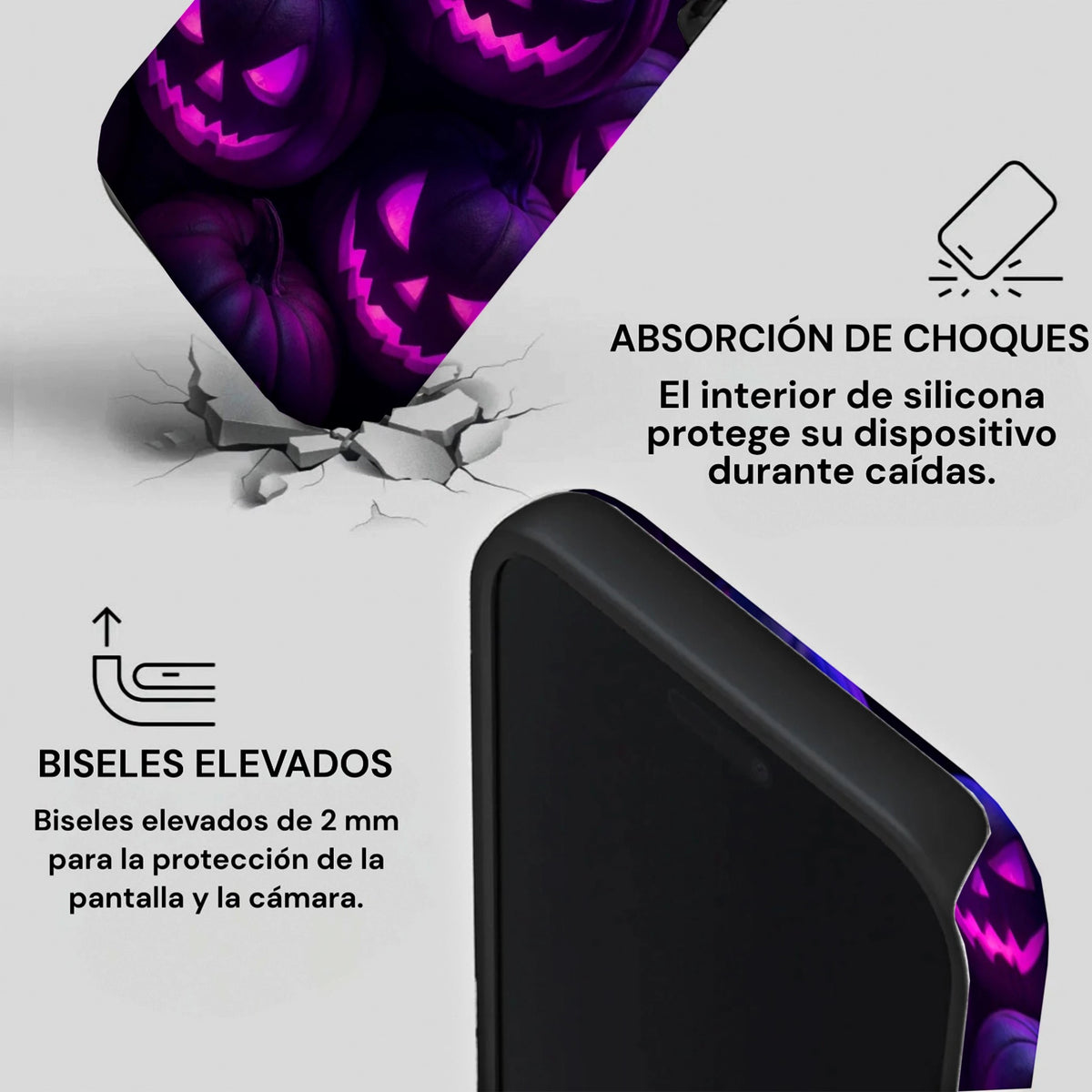 Carcasa de Halloween para iPhone - Calabazas Malvadas