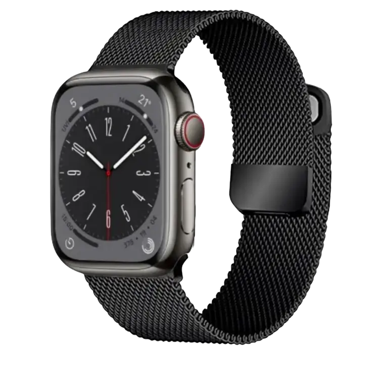 Pulsera negra espacial para apple watch - modelo milanese loop