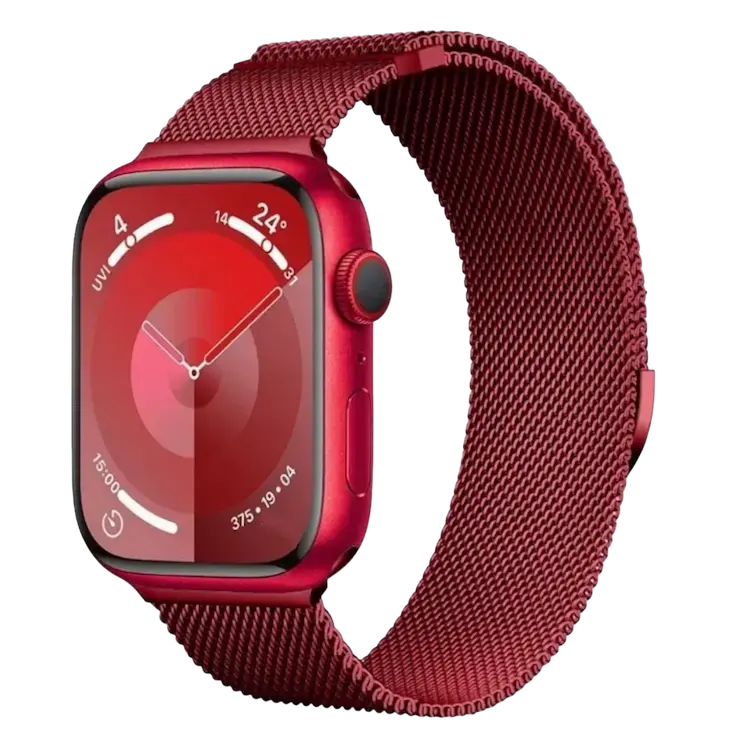 Pulsera en color rojo intenso - modelo milanese loop para apple watch