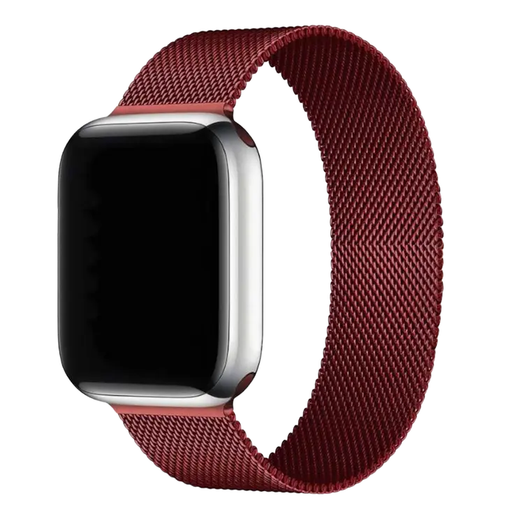 Color rojo rubí de la correa milanese loop para Apple Watch