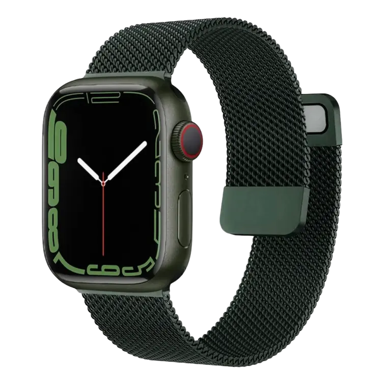 Pulsera verde oscuro para Apple Watch - modelo Milanese Loop