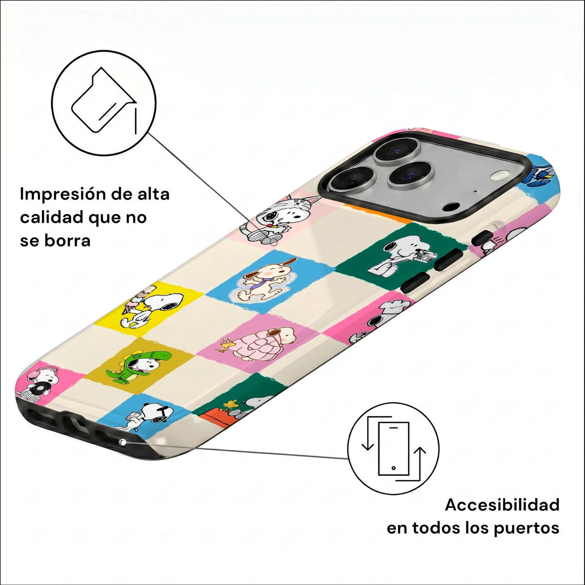 Carcasa Two Protect para iPhone - Snoopy Collage