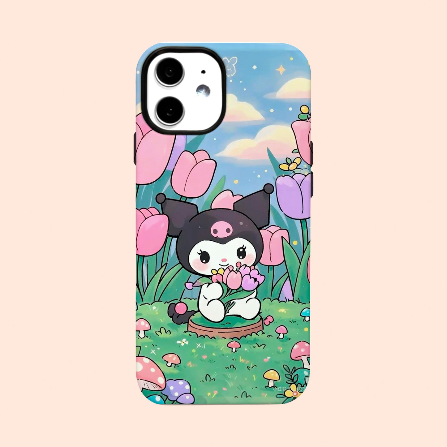 Carcasa Jardín Kuromi para iPhone