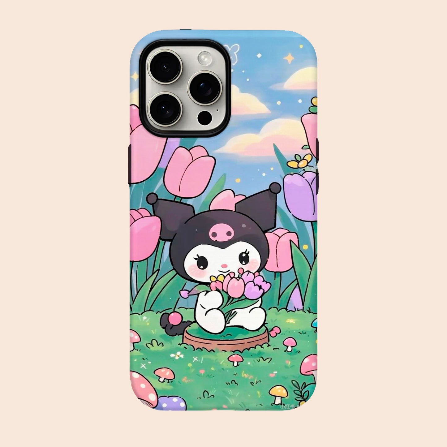 Carcasa Jardín Kuromi para iPhone