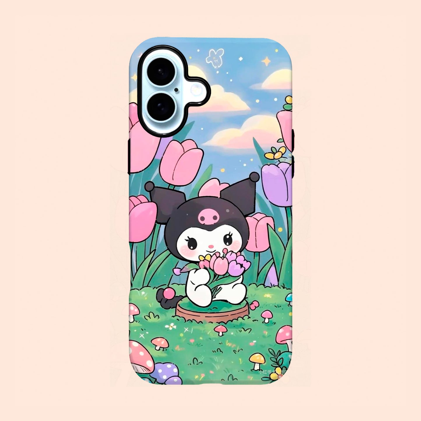 Carcasa Jardín Kuromi para iPhone