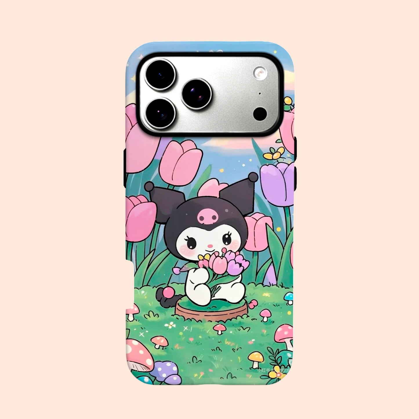 Carcasa Jardín Kuromi para iPhone