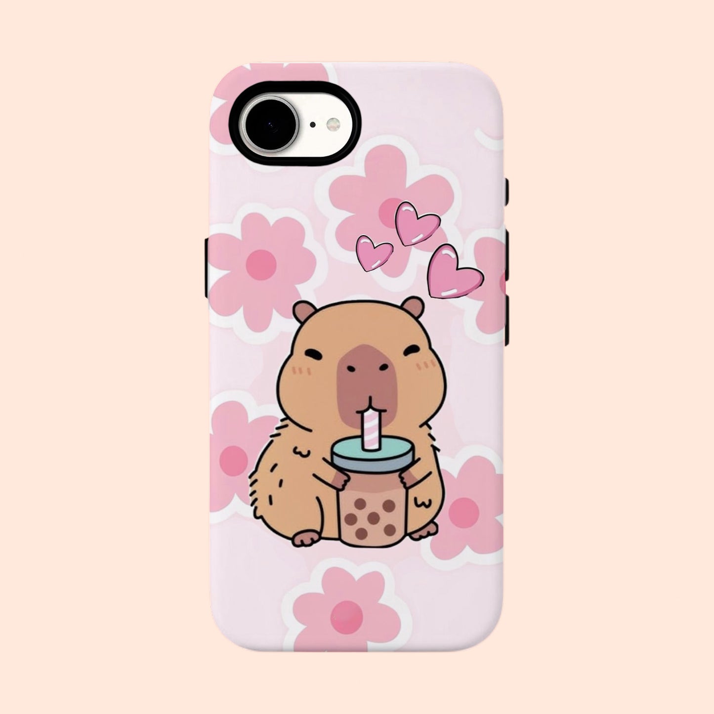 Carcasa Capibara BubbleTea para iPhone