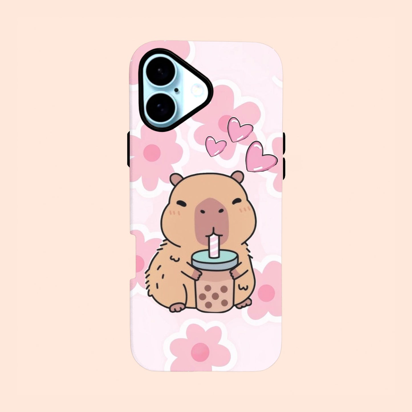 Carcasa Capibara BubbleTea para iPhone