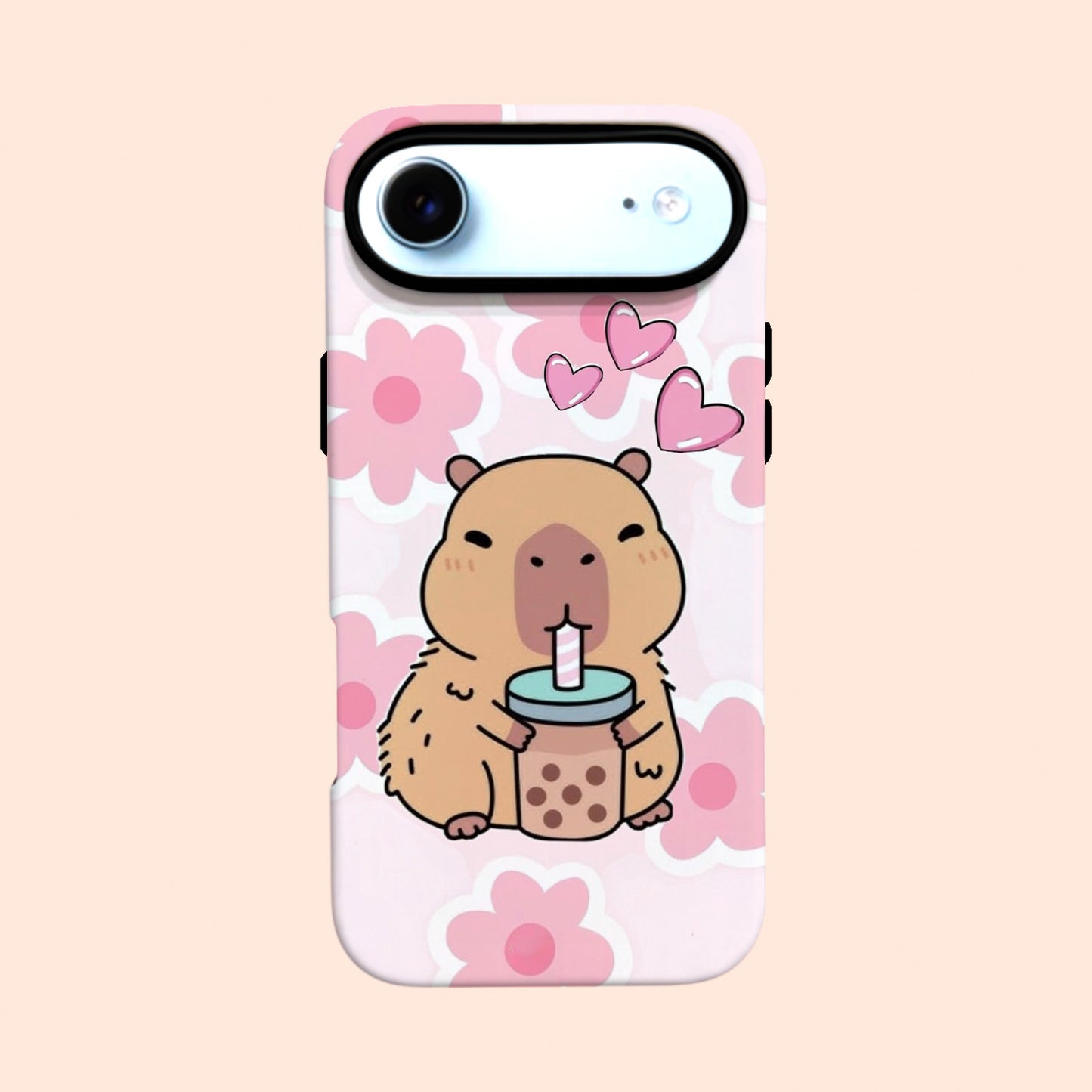 Carcasa Capibara BubbleTea para iPhone