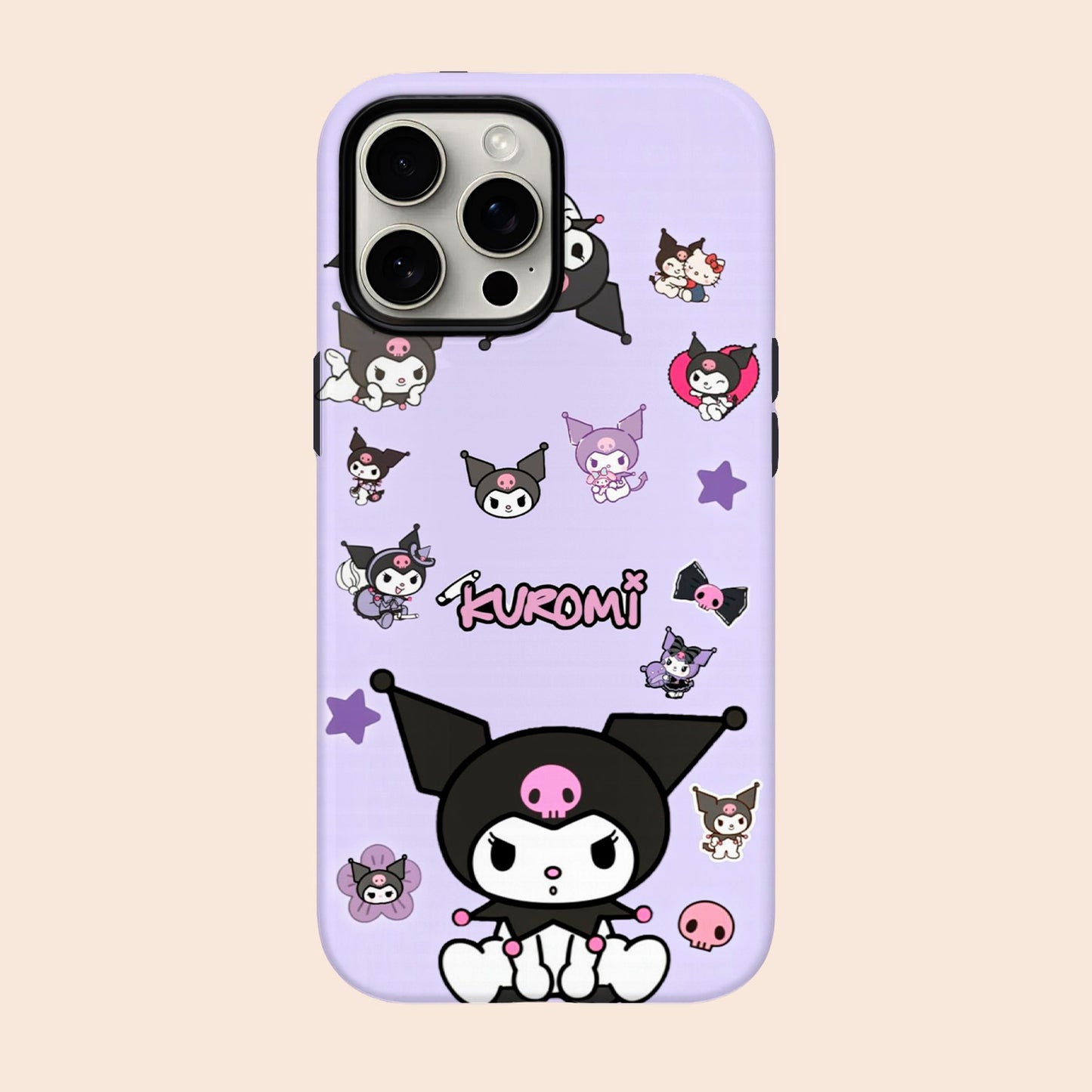 Carcasa Kuromi Stickers para iPhone