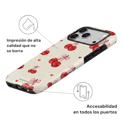 Carcasa Two Protect para iPhone - Cherry Kiss