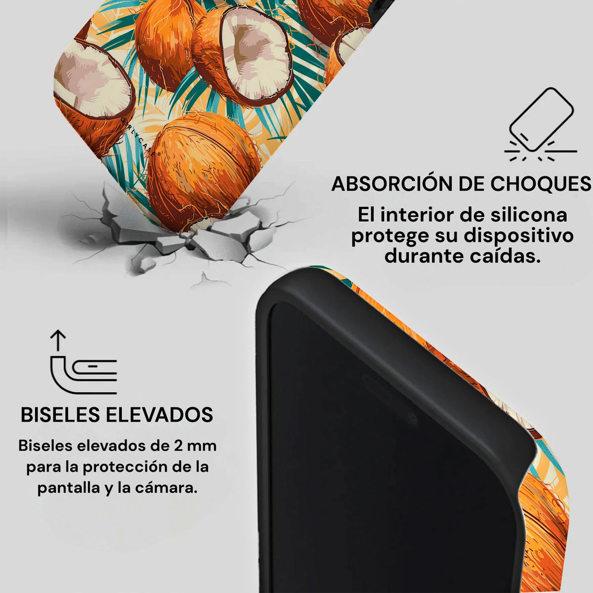 Carcasa Two Protect para iPhone - Coco Palm