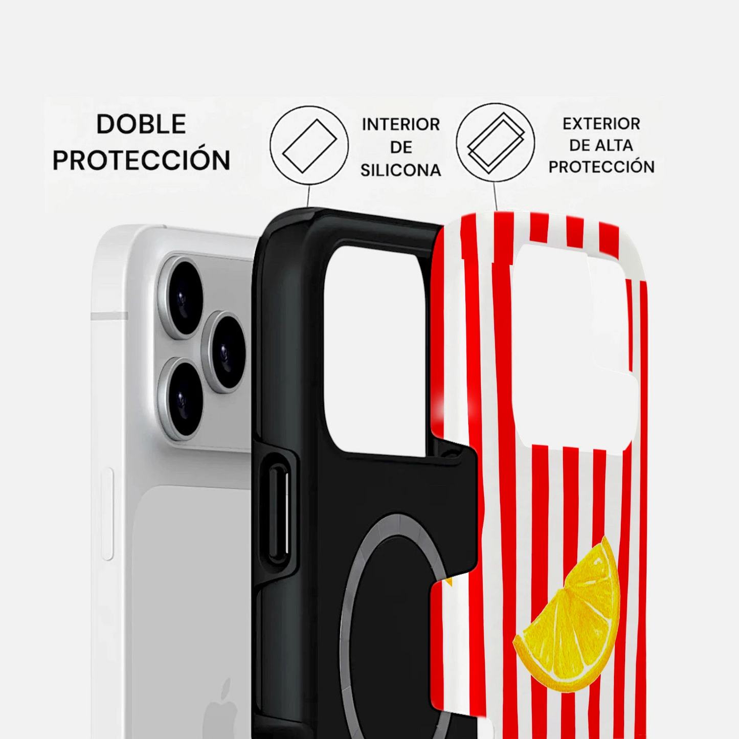 Carcasa Two Protect para iPhone - Lemon Splash