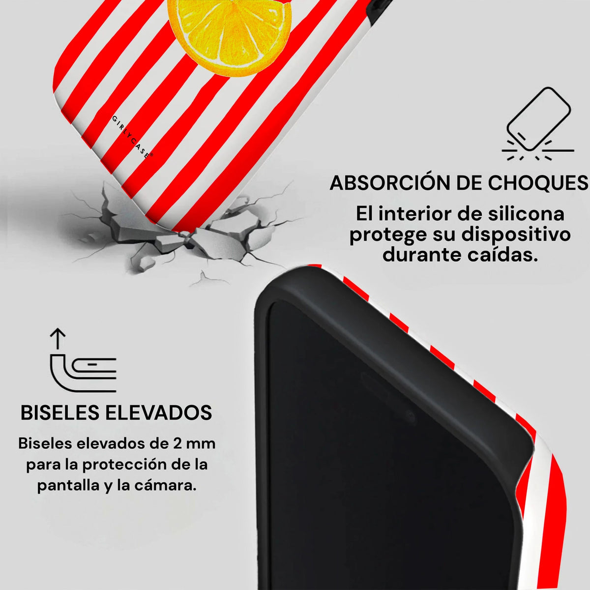Carcasa Two Protect para iPhone - Lemon Splash