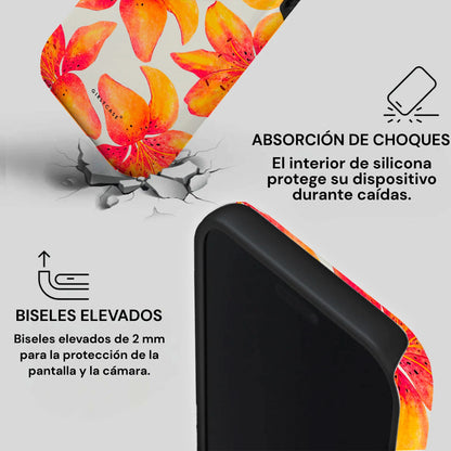 Carcasa Two Protect para iPhone - Lirio Tropical