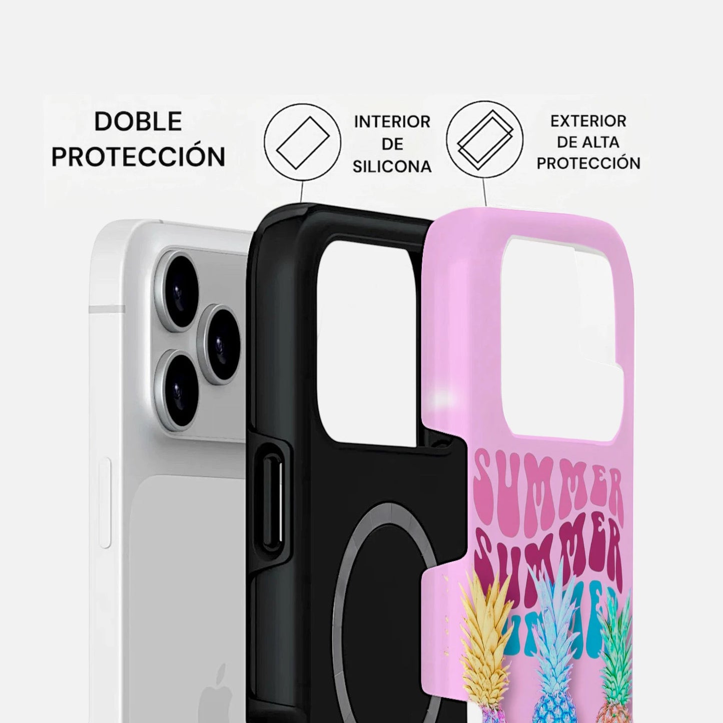 Carcasa Two Protect para iPhone - Piña Tropical