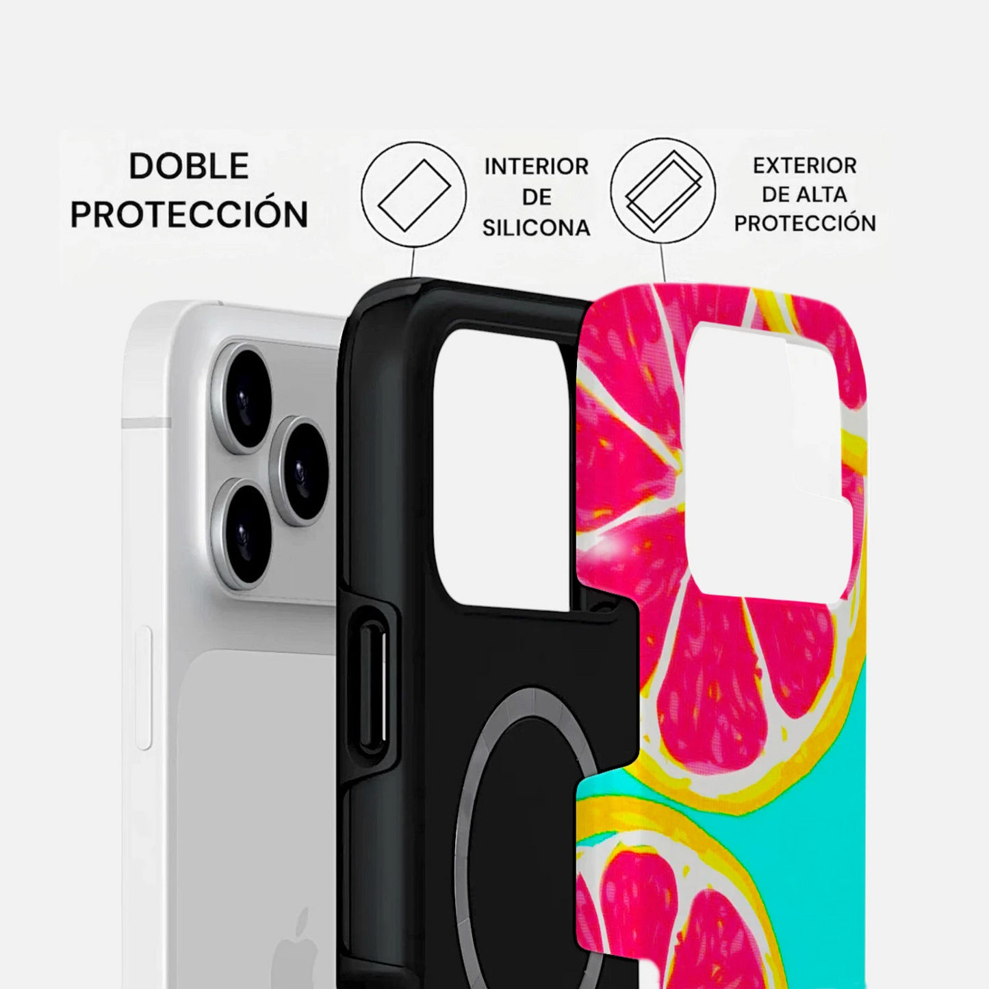 Carcasa Two Protect para iPhone - Pink Lemonade