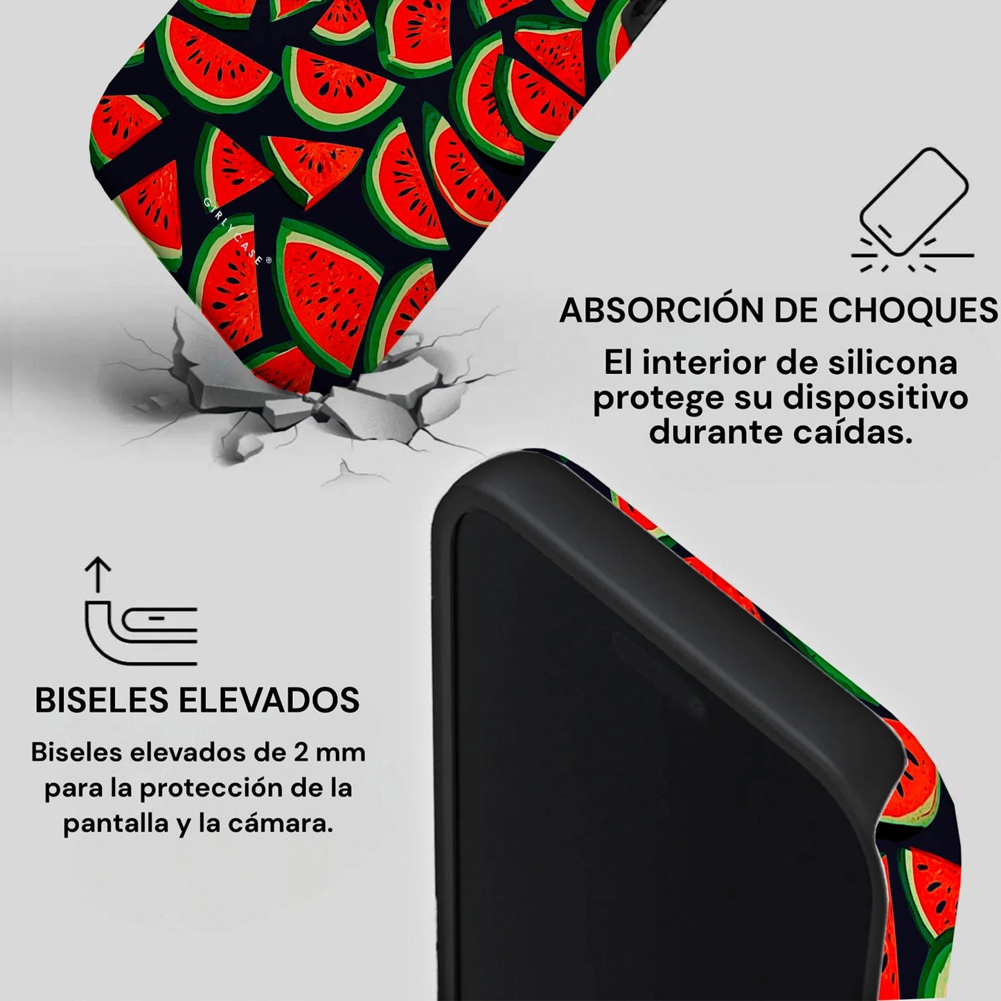 Carcasa Two Protect para iPhone - Sandia Tropical