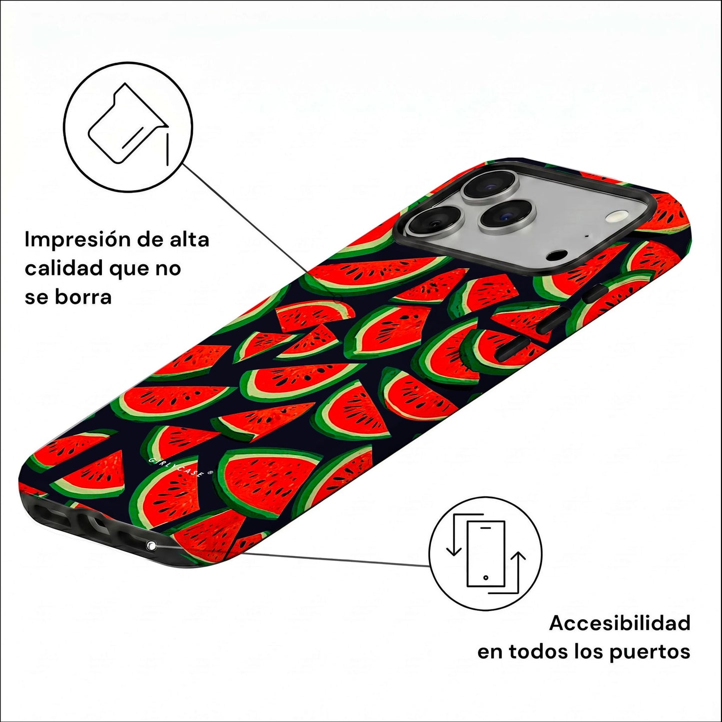 Carcasa Two Protect para iPhone - Sandia Tropical
